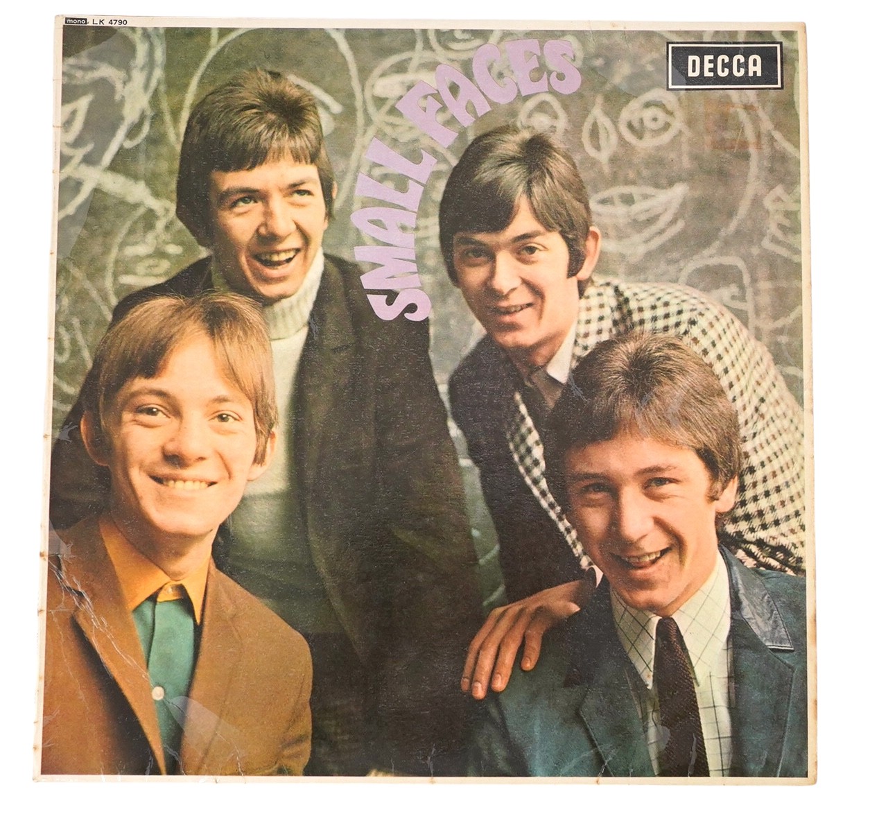 Small Faces; Small Faces LP record album, mono on Decca LK4790, red label, XARL-7217-4A. Condition - fair, some scratches to the surface of the vinyl